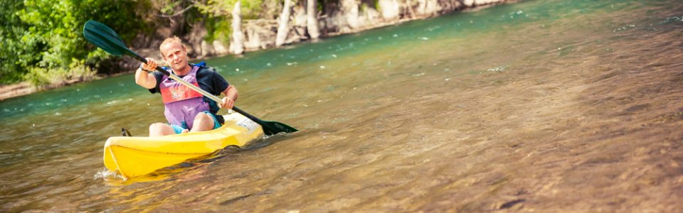 Kayak individual bajando el Sella